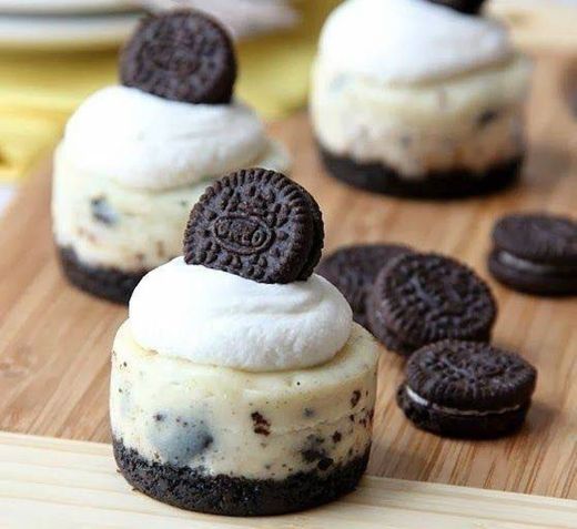 Mini cheesecakes de Oreo