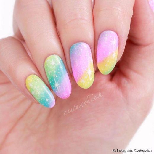 Rainbow nail 🌈 🌈