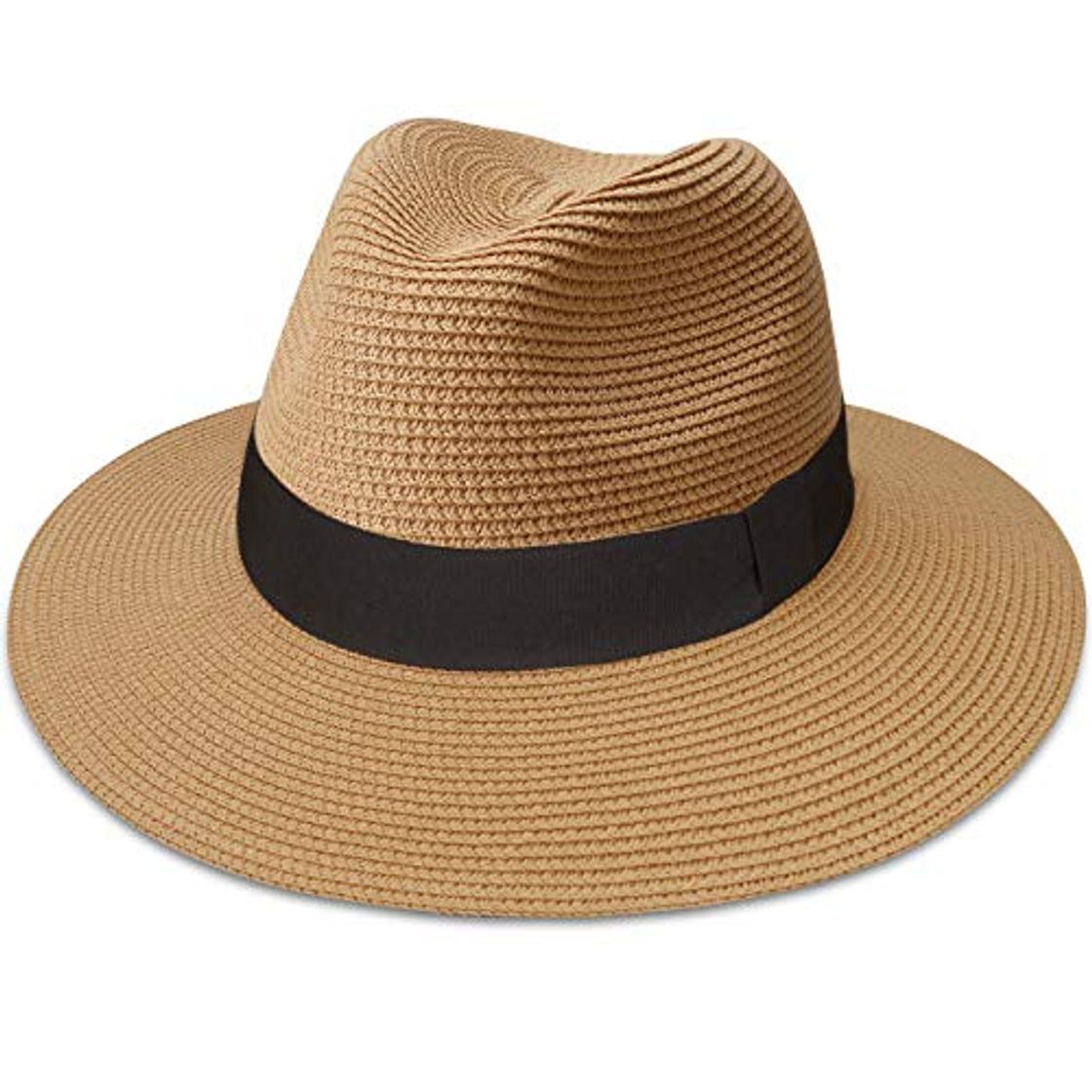 Moda Maylisacc Sombrero de Panamá Unisex Sombrero de Paja Sombrero de Verano Sombrero de Playa de Fedora para Hombres Mujeres