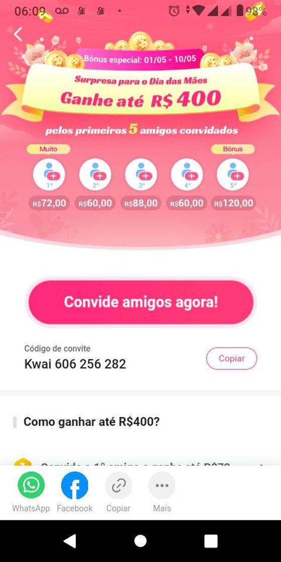 Moda Ganhar dinheiro baixando o Kwai!https://s.kwai.app/s/dJgcdD4