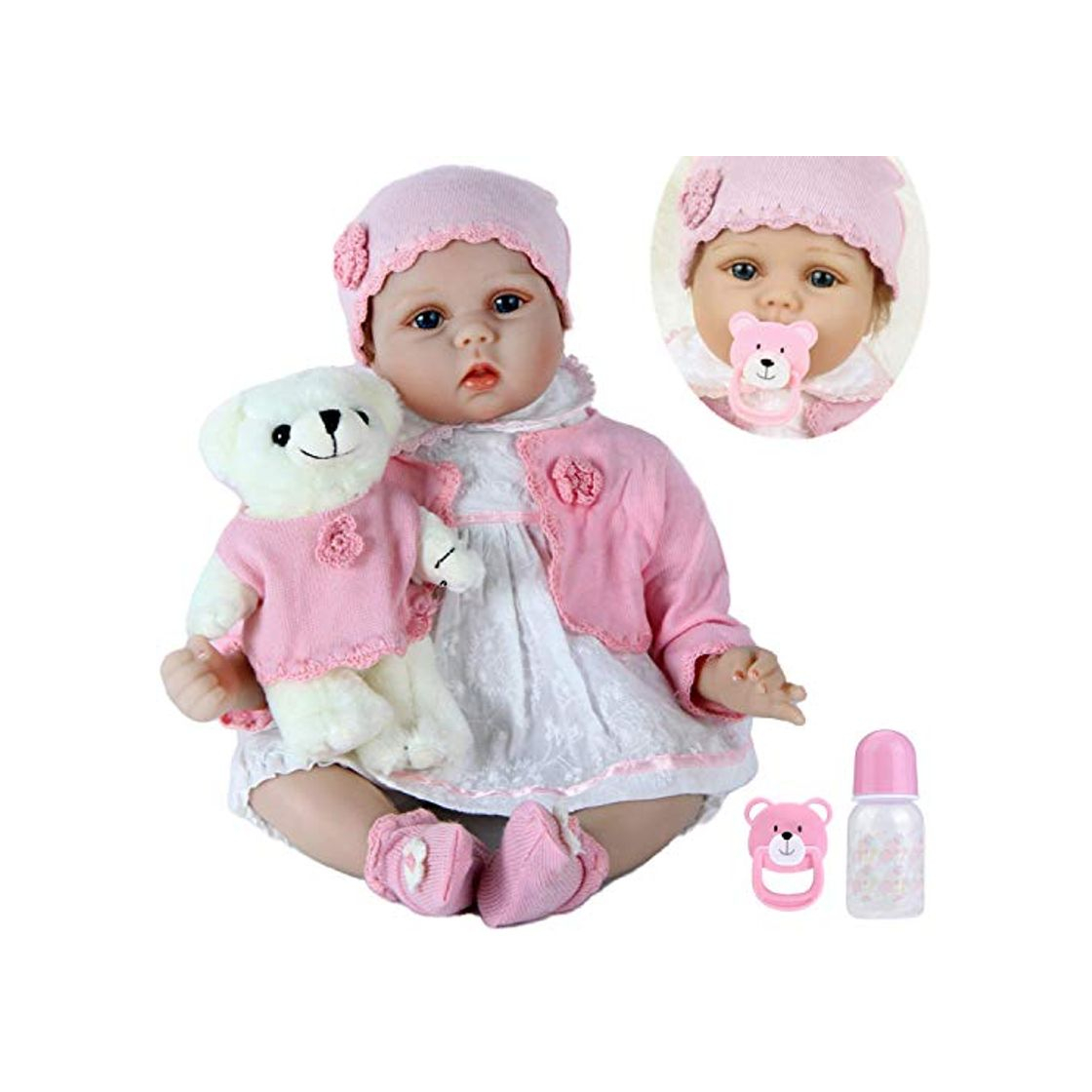 Social ZIYIUI Bebe Reborn Niña Realista Muñeca Reborn Baby Dolls Silicona Recién Nacido 22 Pulgadas Niños Juguete Regalo