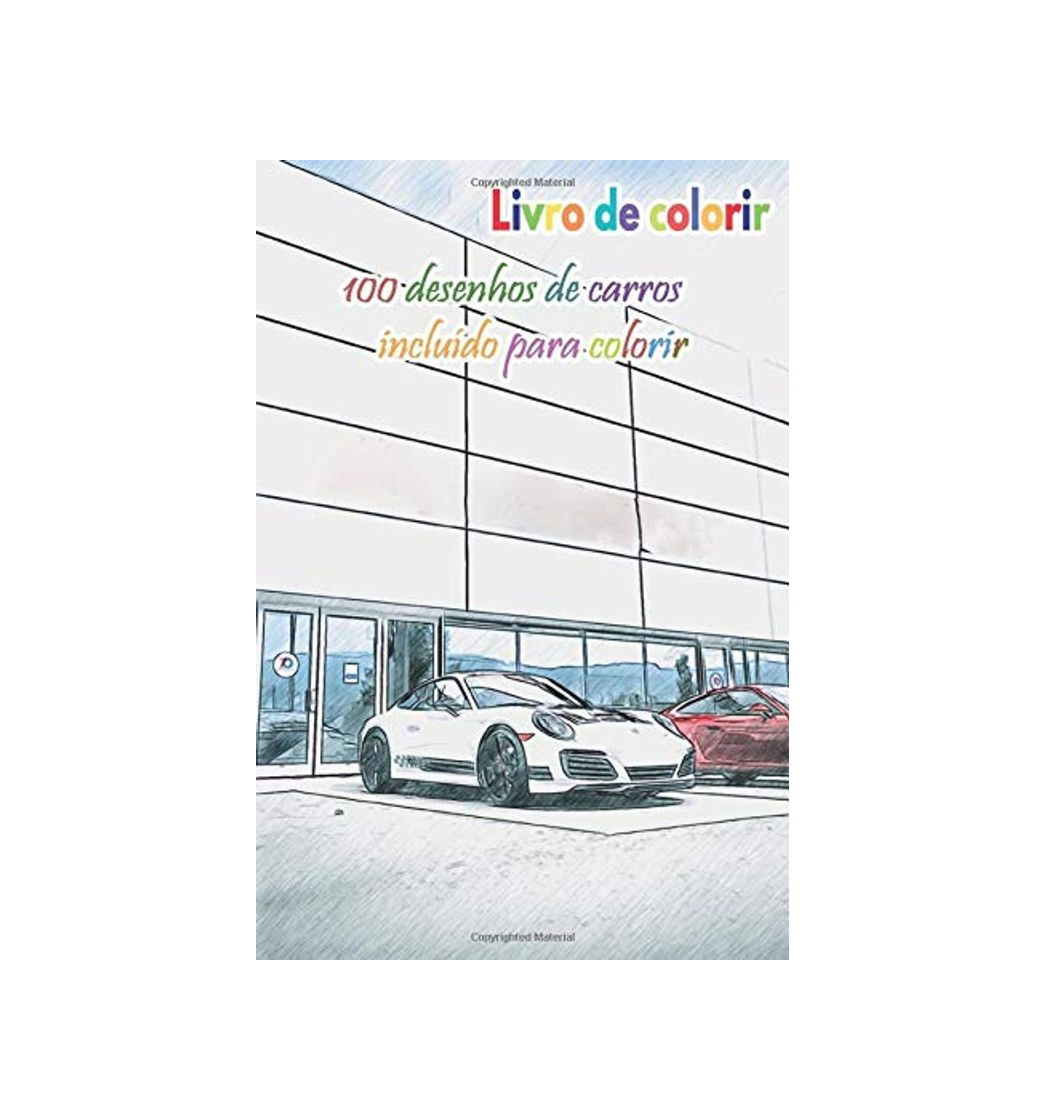 Producto Livro de colorir 100 desenhos de carros incluído para colorir