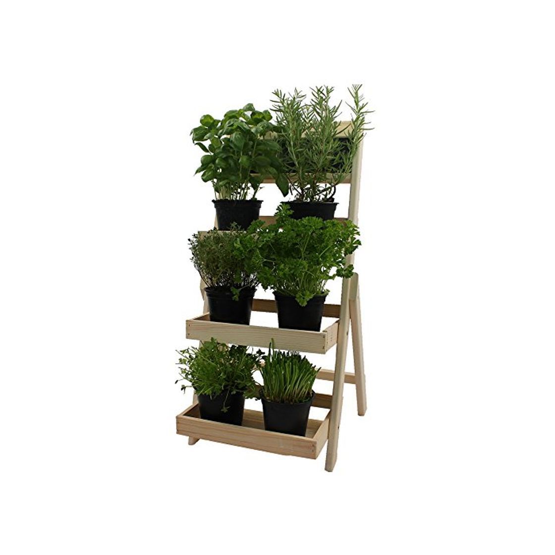 Producto Escalera para flores de madera FSC® 74 x 39 x 40 cm