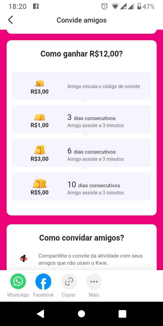 Moda Ganhar dinheiro baixando o Kwai!https://m.kwai.app/s/nduJI3a