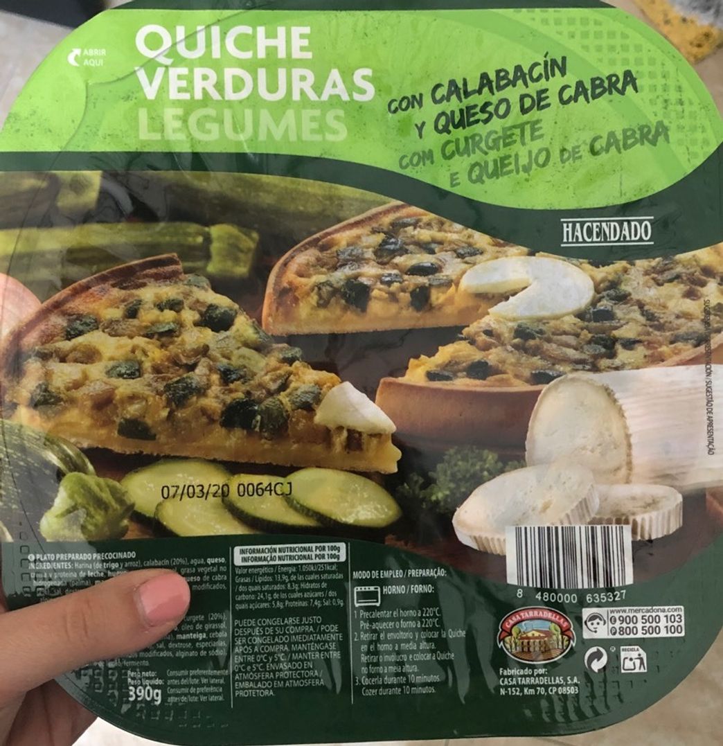 Moda Quiche Verduras Legumes 