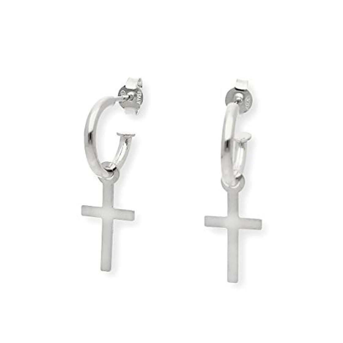 Fashion Pendientes cruz plata de ley