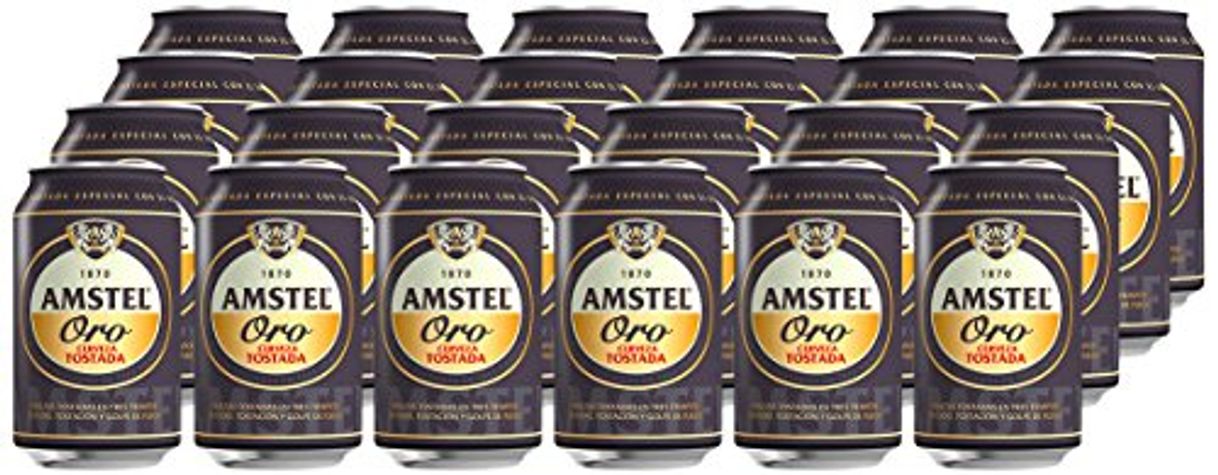 Social Amstel Oro Cerveza - Caja de 24 Latas x 330 ml -