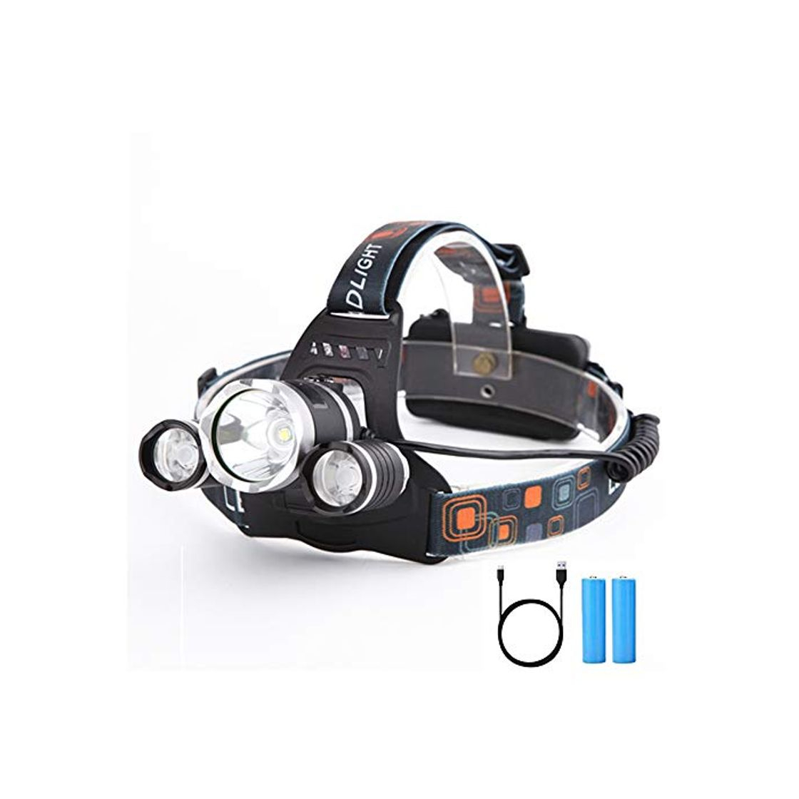 Product Yizhet Linterna Frontal LED Recargables Luces Super Brillantes de 6000 Lúmenes,4 Modos