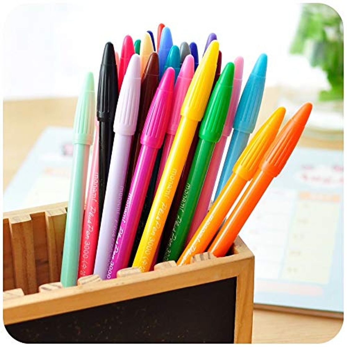 Social 24 plumas de gel de color Monami plus pen Papelería coreana Canetas