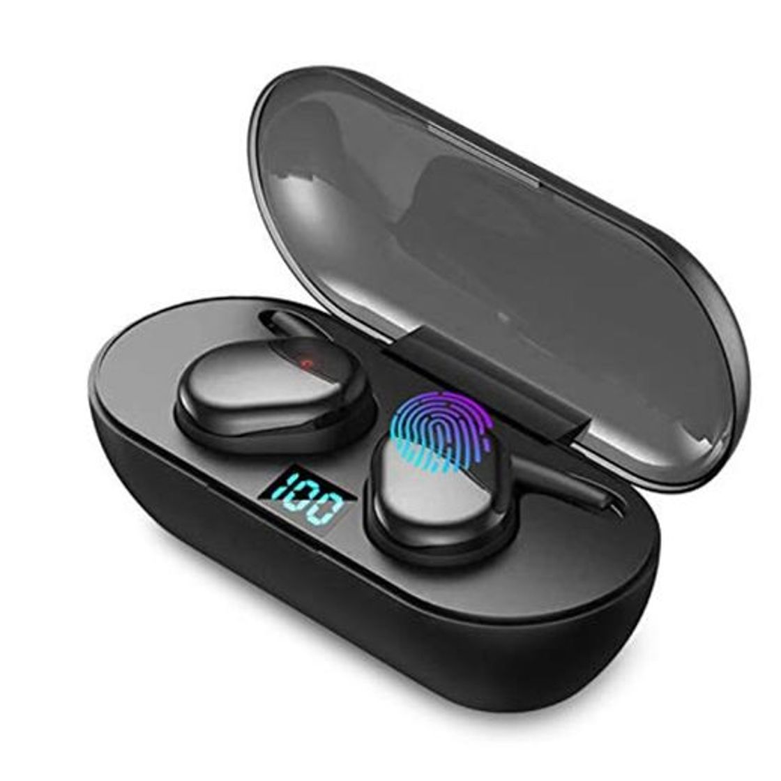 Social Auriculares Bluetooth 5.0 Auricular Inalámbrico Control Táctil con Graves Profundos In-Ear conPop-Ups