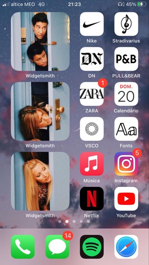 Moda inspirações ios14 friends 