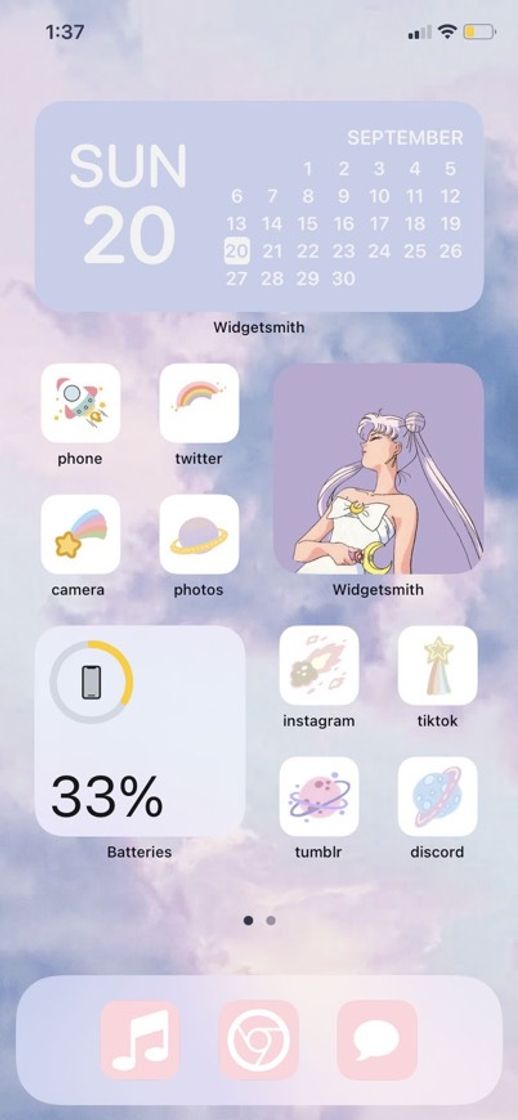 Fashion Inspirações ios14 Sailor Moon 