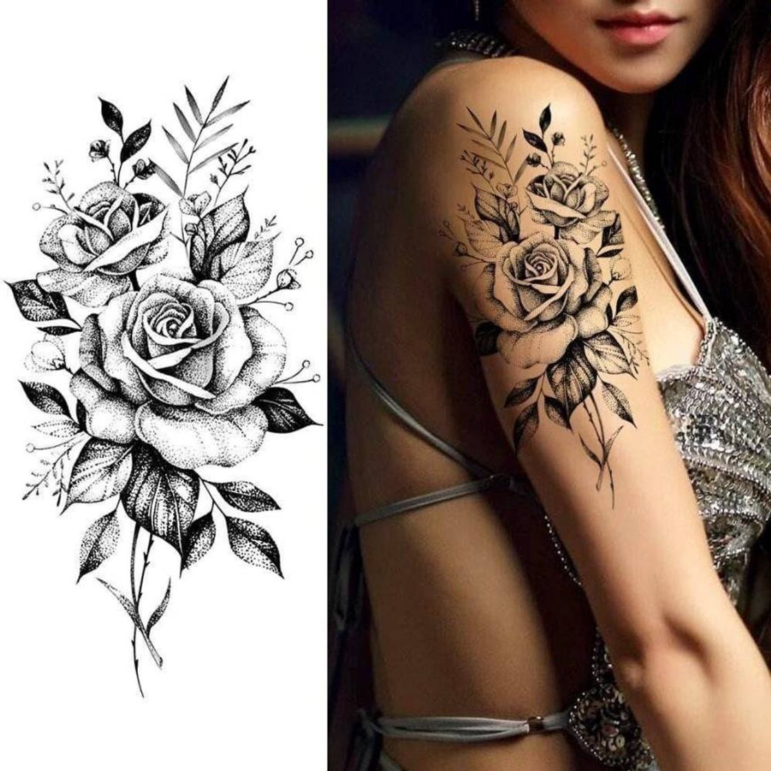 Fashion Tatuagem Flor