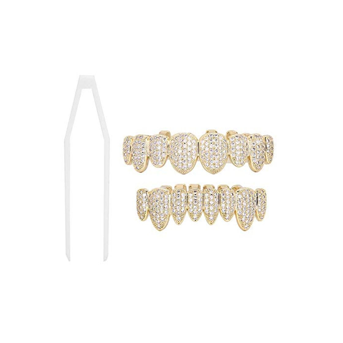 Fashion Gold Silver Teeth Grillz, Diamond Gold Silver Teeth, Hip Hop Plateted Teeth