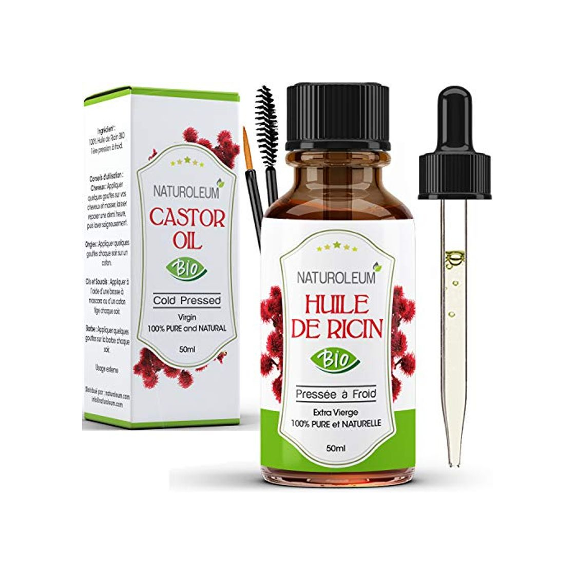 Social ACEITE DE RICINO ORGÁNICO prensado en frío, puro y natural - Virgen