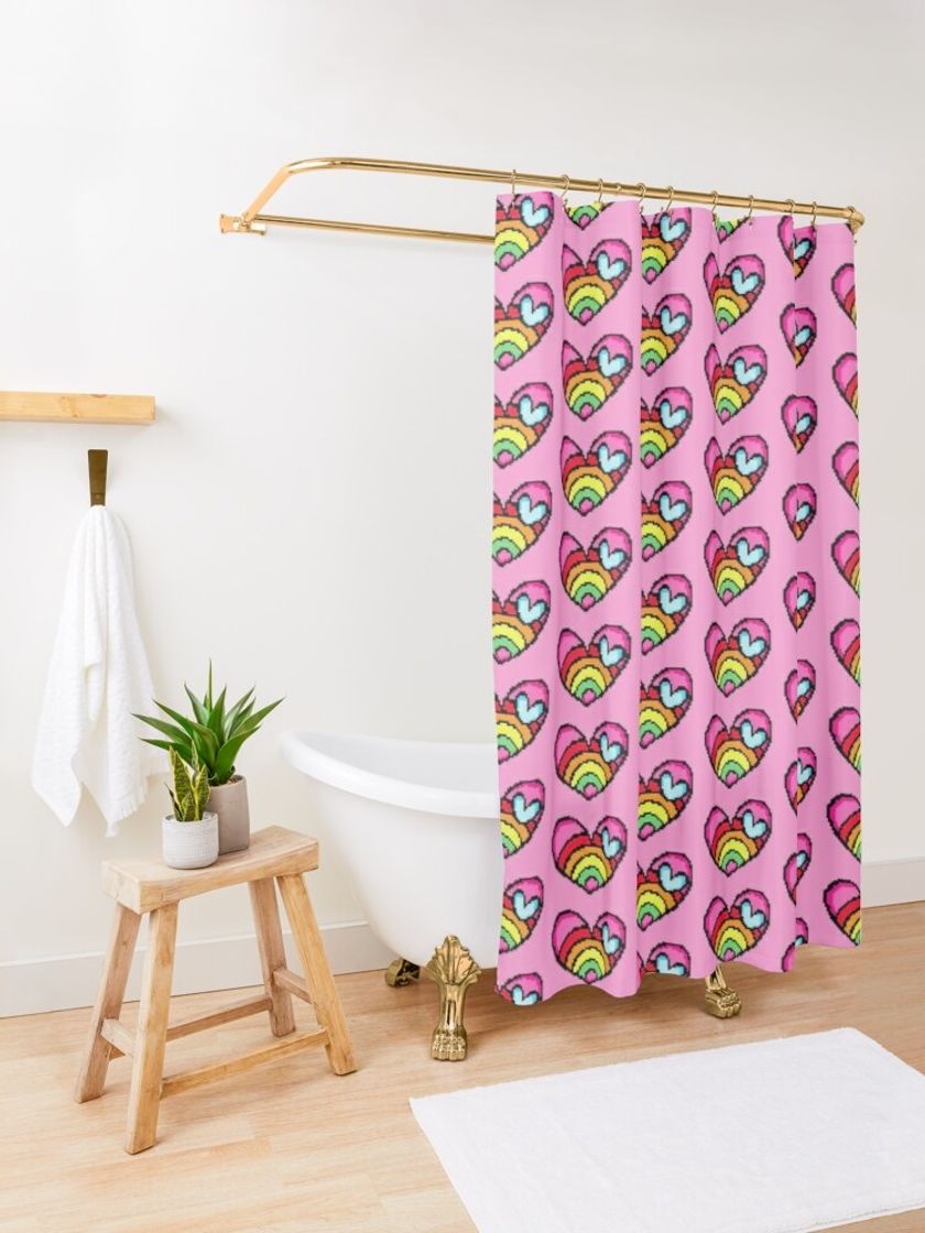 Social Rainbow Shower Curtain