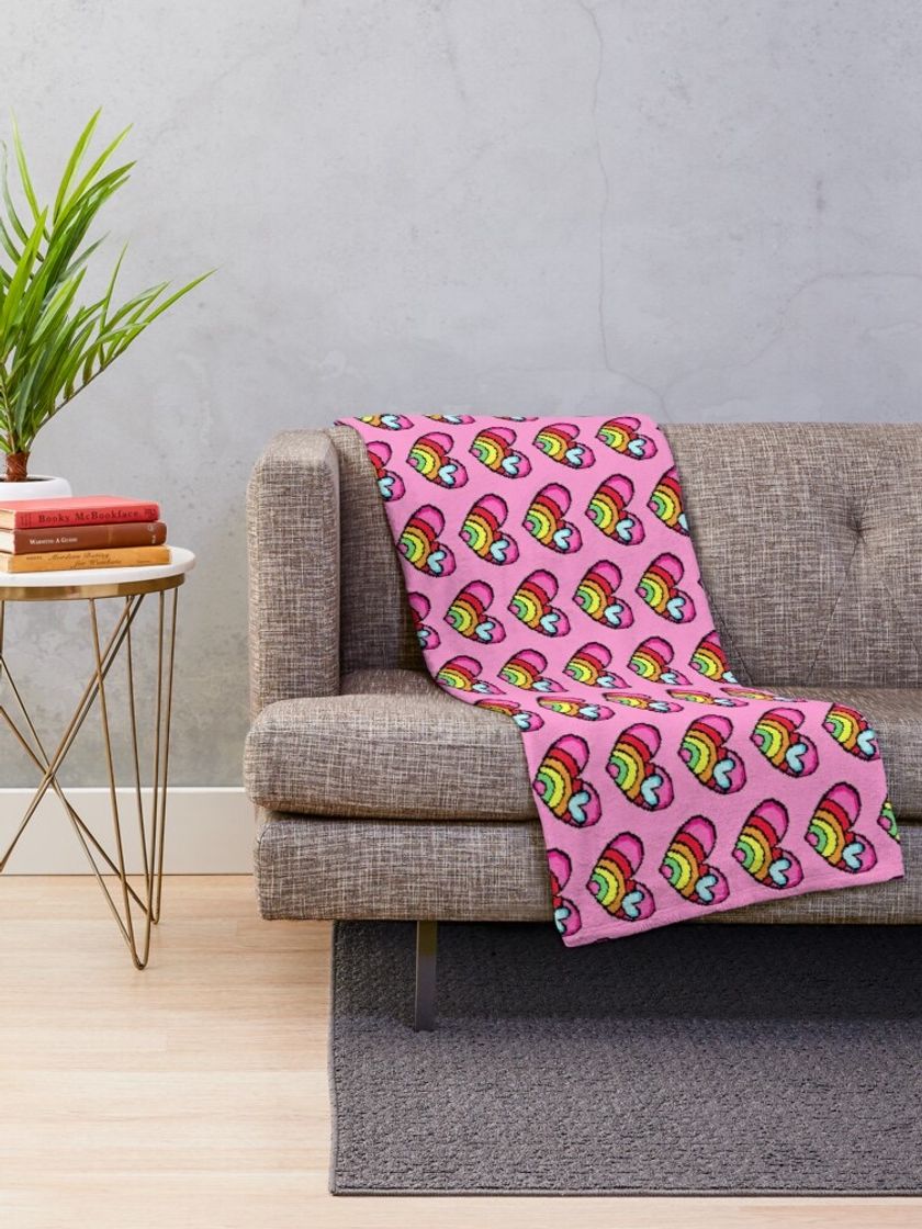 Social Rainbow Throw Blanket