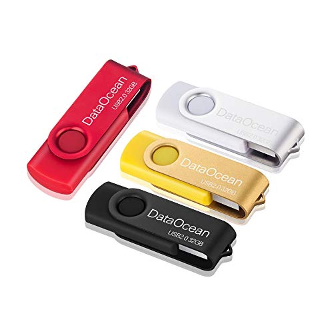 Products DataOcean 32GB Memorias USB 4 Piezas PenDrives Giratoria Pen Drive 32 GB