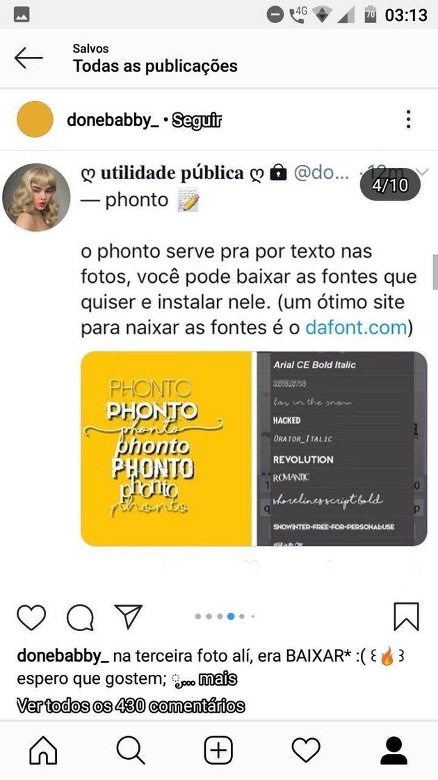 Moda Phonto-onde você edita suas fotos com legendas