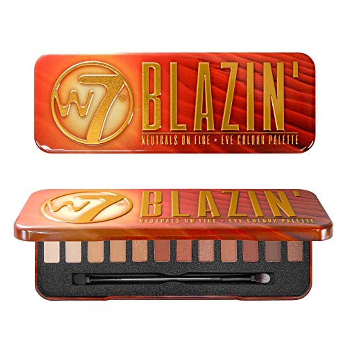 Social Nueva W7 Blazin 'varios colores en llamas – ojos paleta de colores – 12 plalette