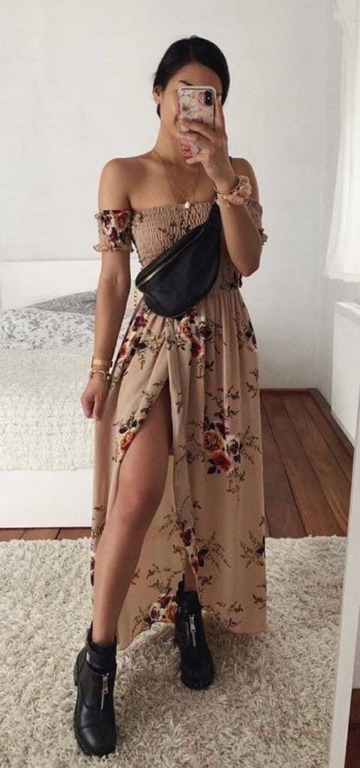 Fashion Vestido longo boho