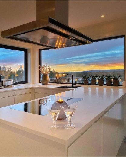 Cozinha com vista espetacular 