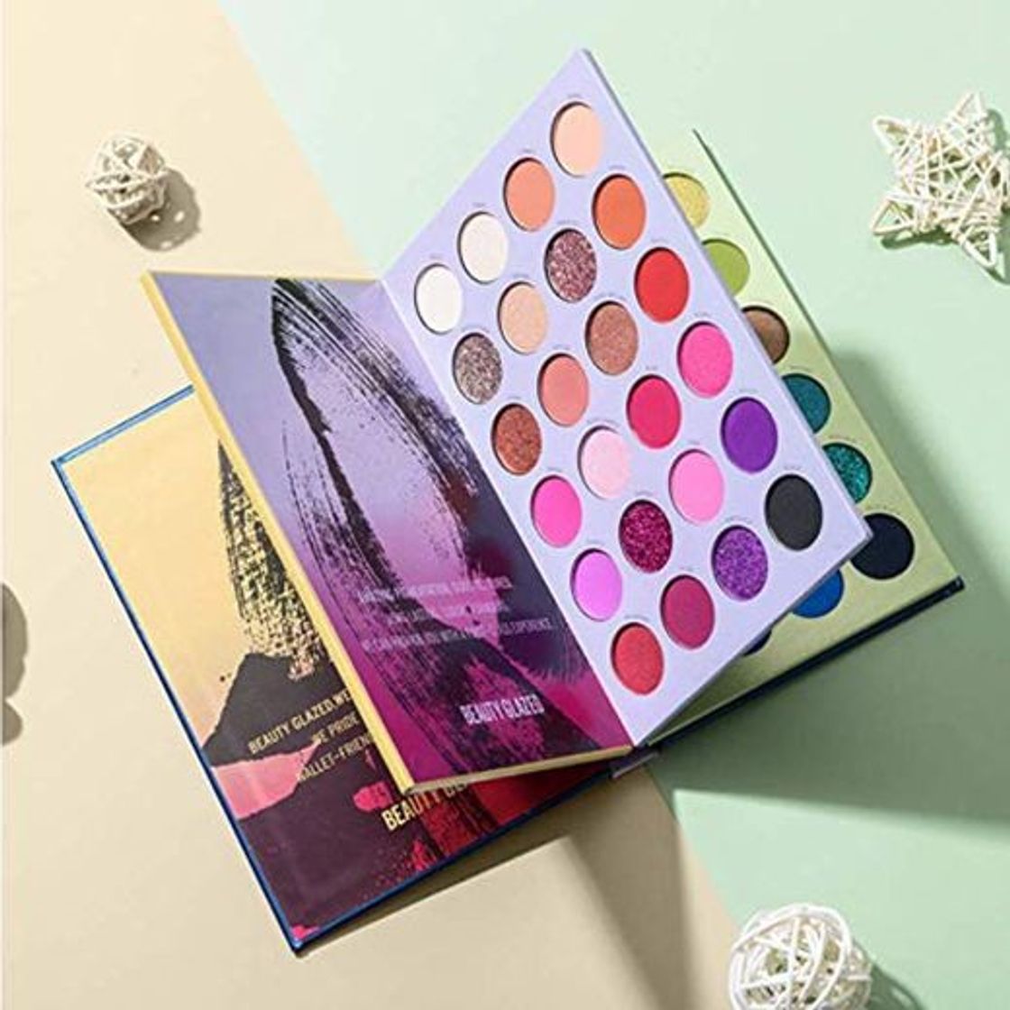 Social Beauty Glazed Paleta de sombras de ojos de 72 colores Alta pigmentación Impermeable Fácil mezcla Brillo Sombra de ojos mate Paleta de maquillaje todo en uno Nude