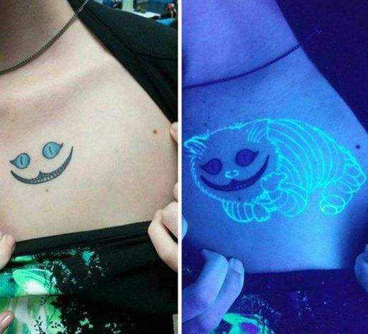 Tatuagem que brilha no escuro é outro nível😍🤯