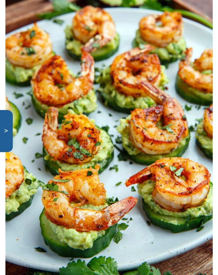 Fashion Blackened Shrimp Avocado Cucumber Bites - Closet Cooking