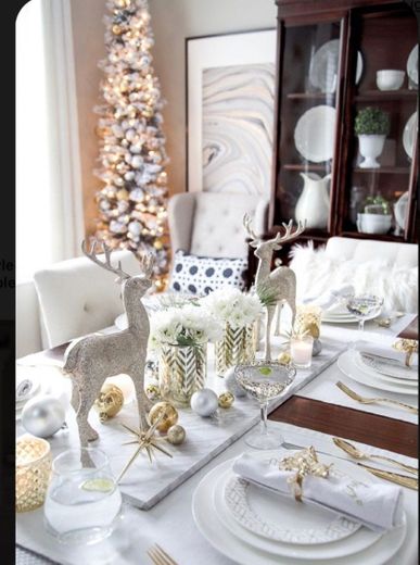 Styled and Set Christmas Table Decor Ideas - Setting for Four
