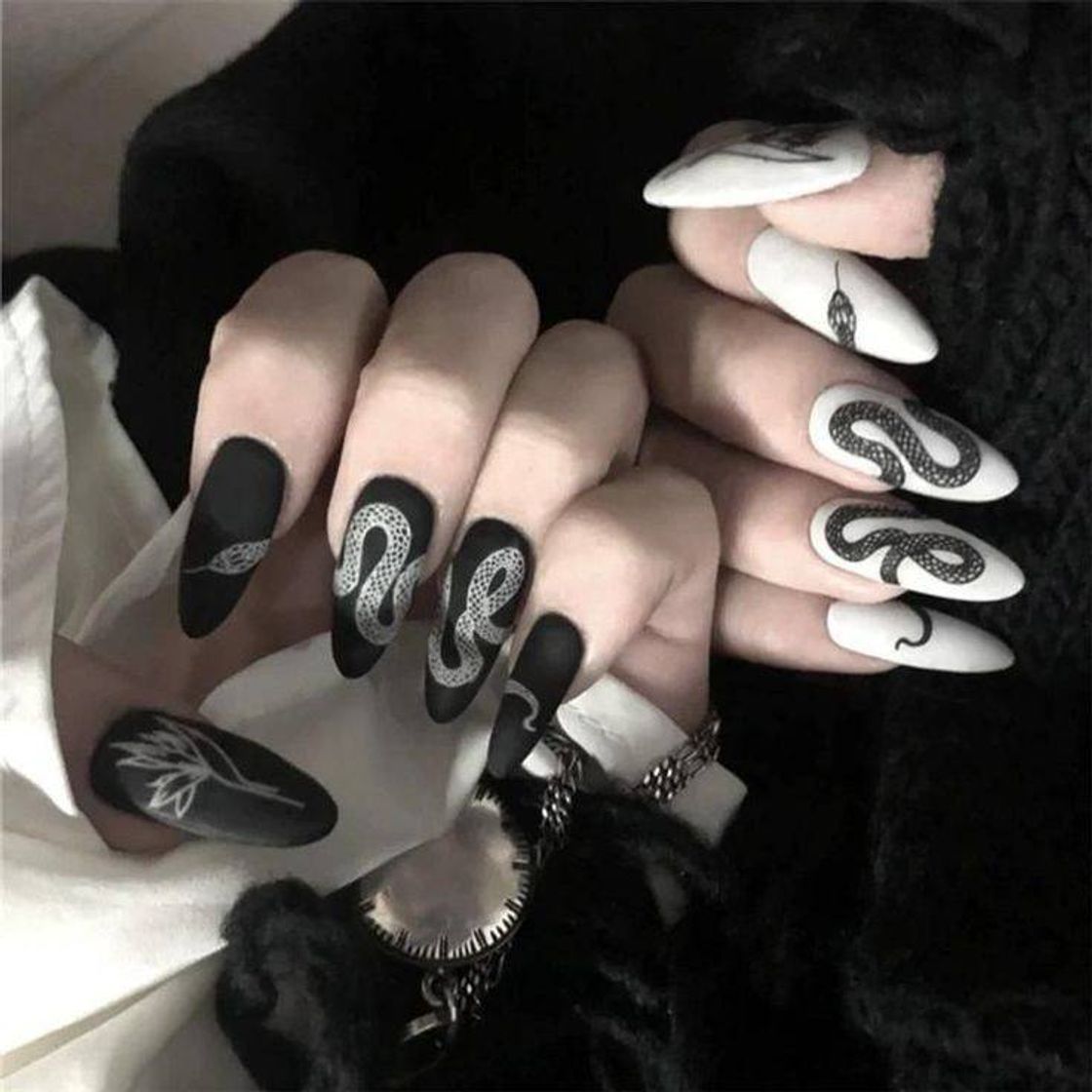 Moda black white snake