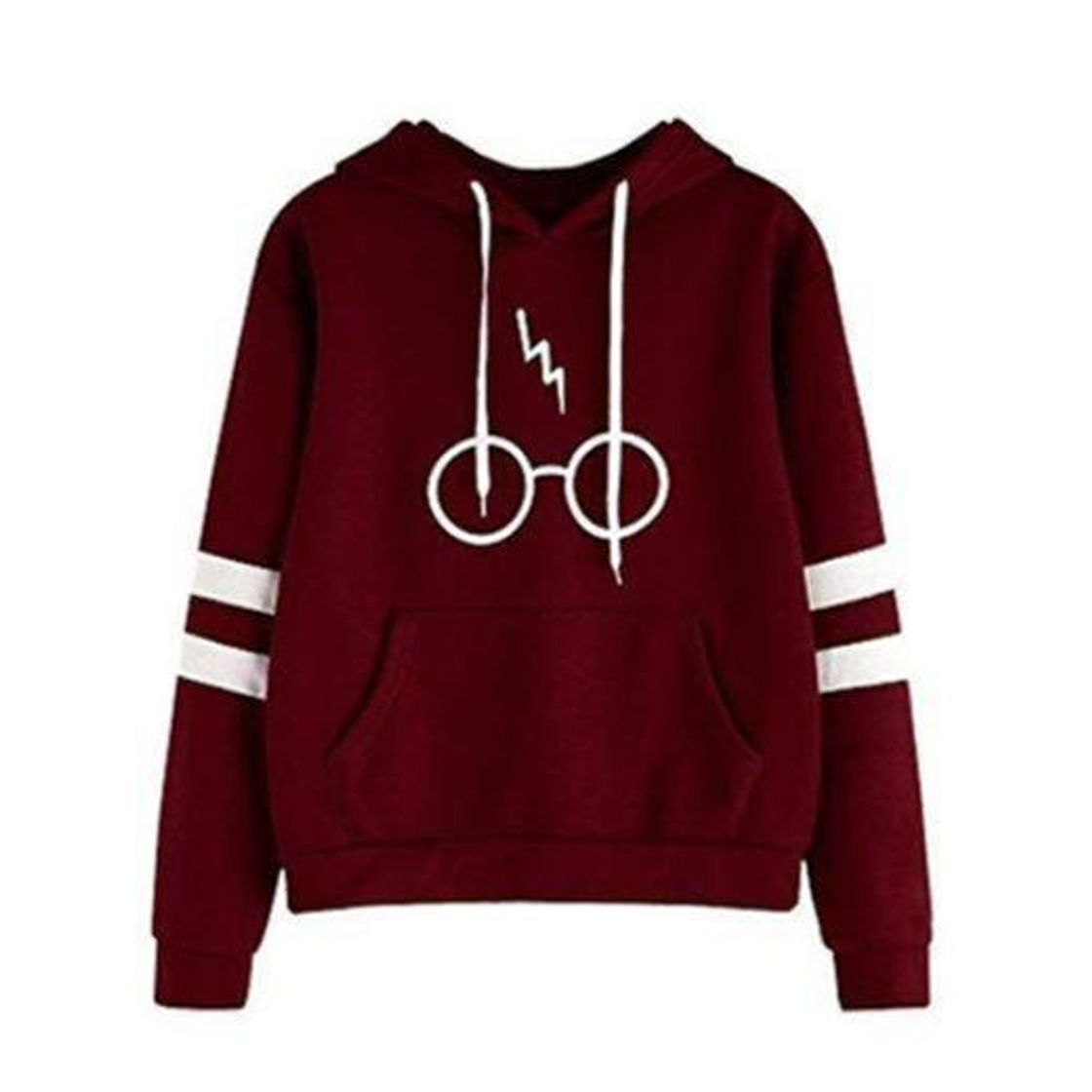 Fashion CNBOY Mujeres Camisetas Manga Larga Varsity Gafas de Harry Potter Encapuchado Camisa