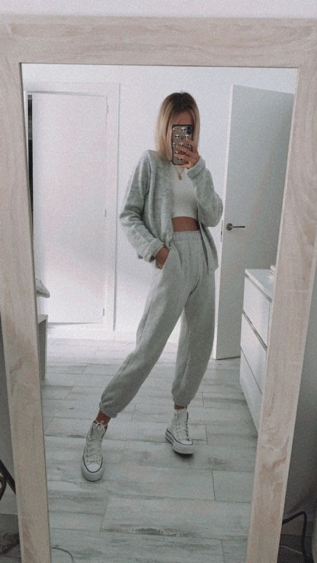 Social TALL Grey Marl 90s Oversized Joggers
