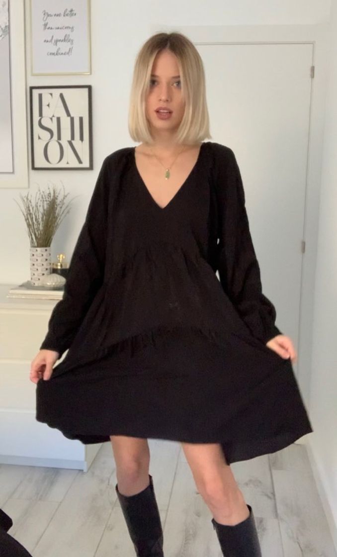 Fashion Vestido evasé - Negro - MUJER