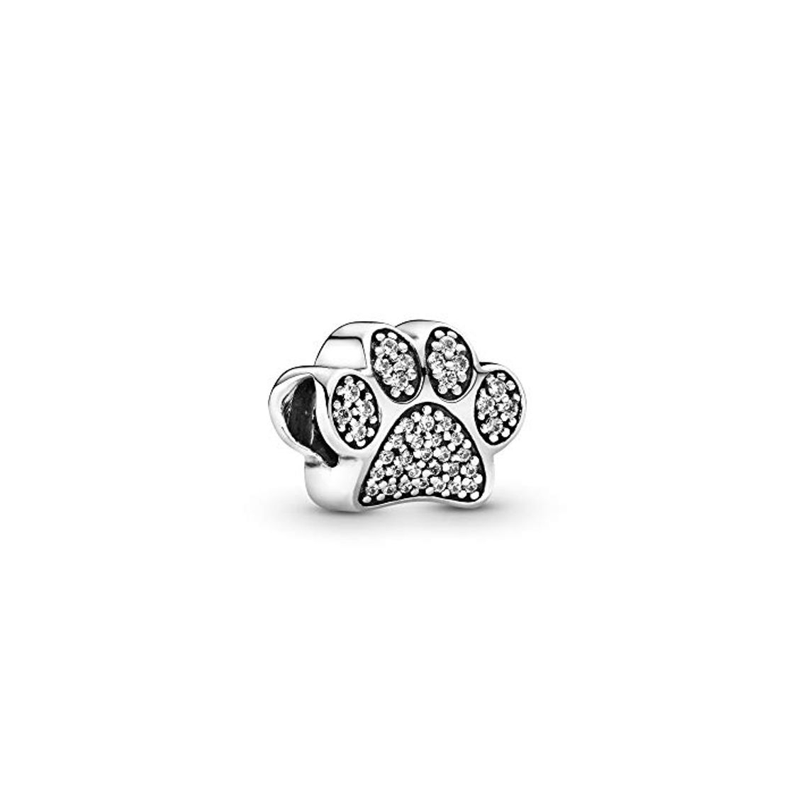 Fashion PANDORA Damen-Bead 925 de Plata con circonitas para Bicicleta-Pfötchen translúcido