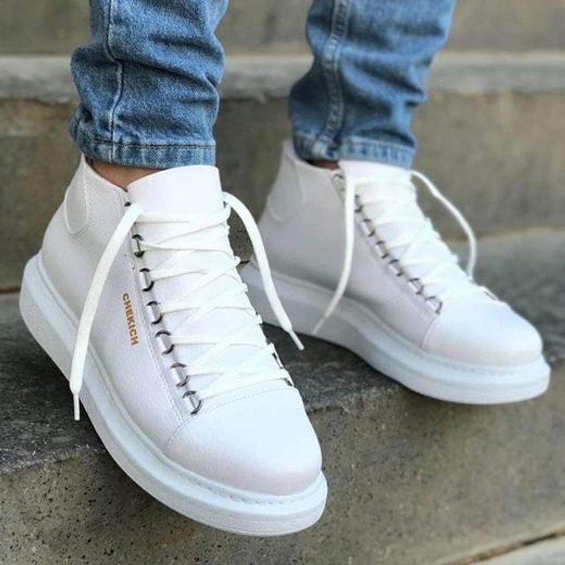 Moda 👟Botas man blancas👟