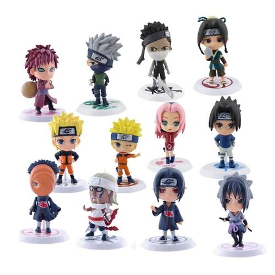 Fashion Pacote com 12 peça anime naruto 7cm pvc ação 