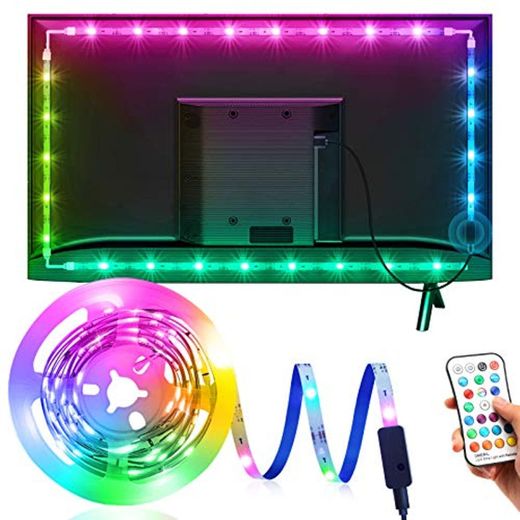 Tira LED TV 3M, OMERIL Luces LED TV RGB con 21 Modos