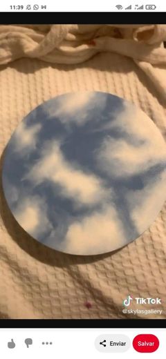How to paint clouds on canvas.