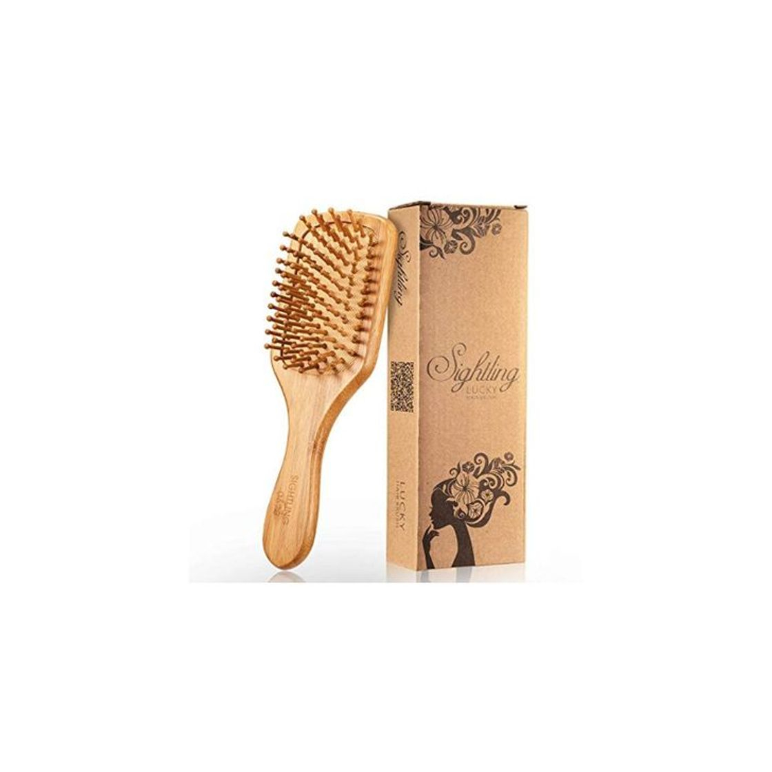 Belleza SIGHTLING Peine de Madera Natural Bambú del Pelo Cepillo para el Pelo