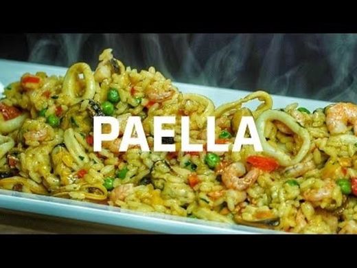 Como fazer Paella de frutos do mar 