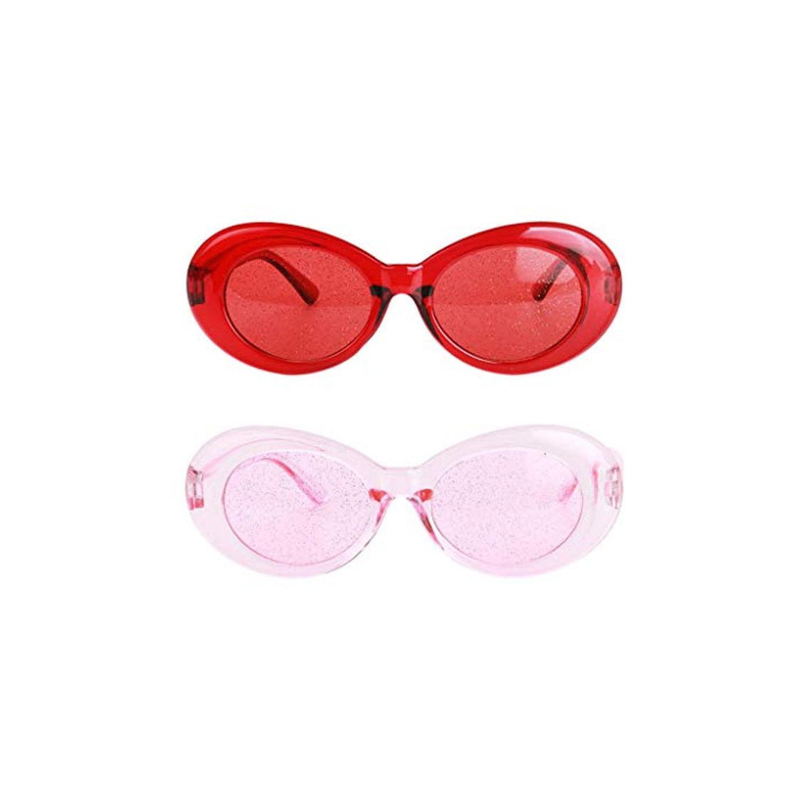 Moda lahomia Paquete de 2 gafas de embrague transparentes retro con marco