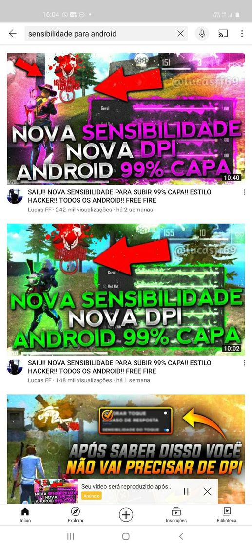 Moda Nova sensibilidade para qualquer android me segue e visita