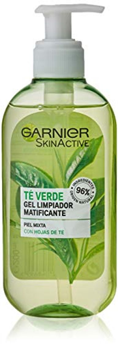 Belleza Garnier Skin Active Gel Limpiador con Hoja de Té Verde