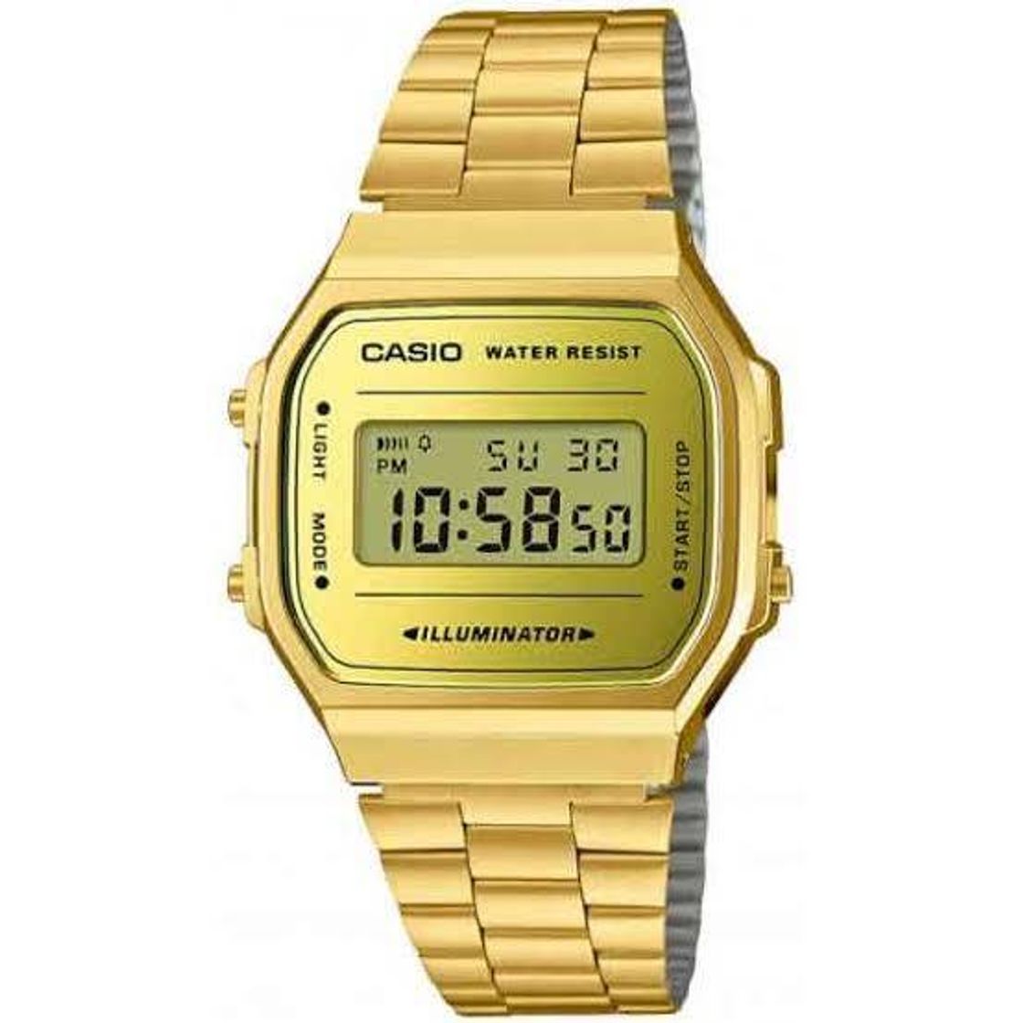 Fashion Relógio Casio Retrô Vintage cor Dourado