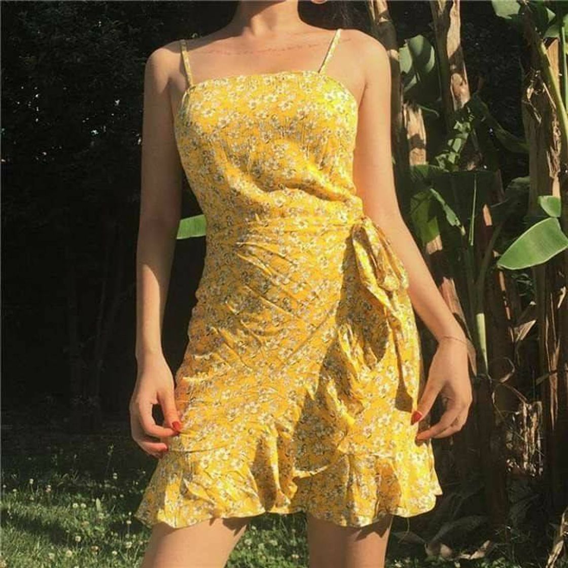 Moda - Vestido amarelo❤