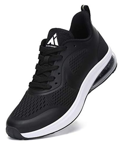 Mishansha Air Zapatillas de Running para Hombre Casual Mujer Zapatos de Fitness Negro 39