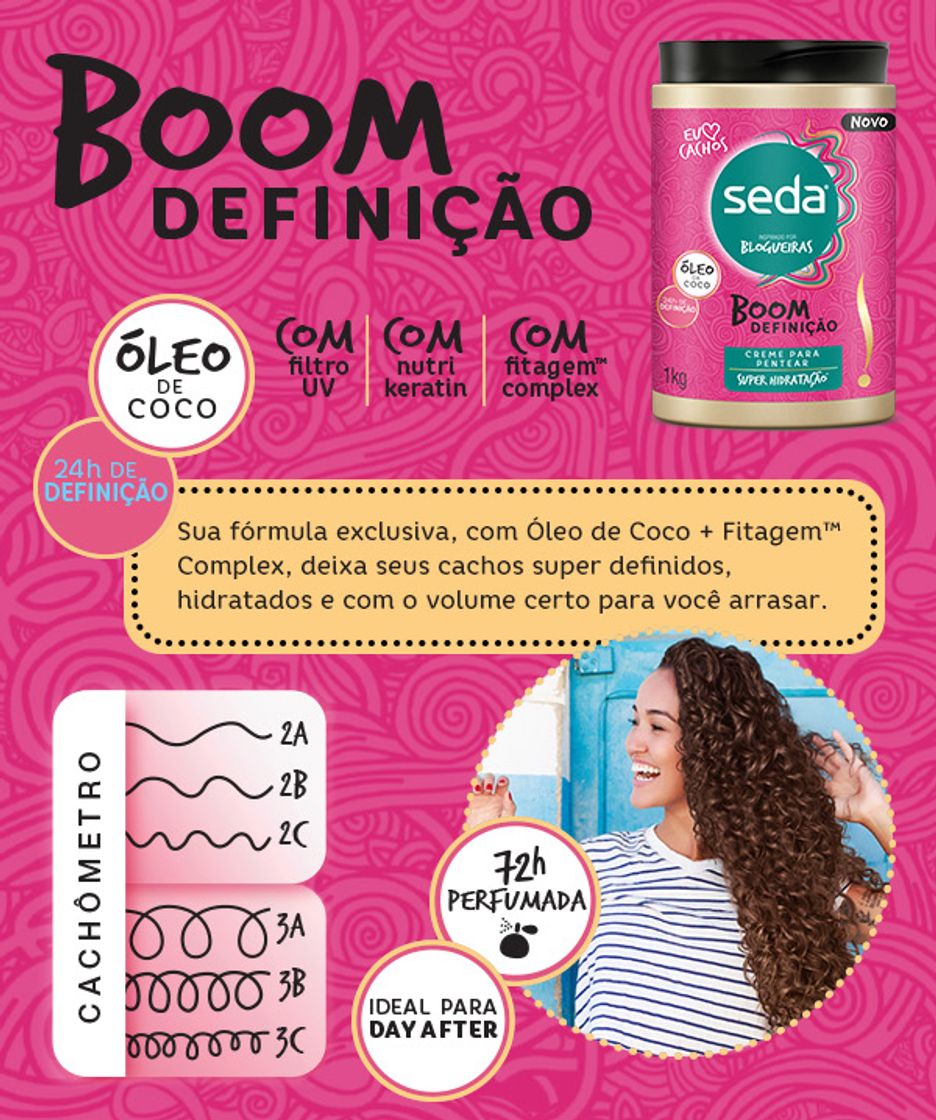 Moda Creme para Pentear Seda Boom Definição com 1kg | Droga Raia