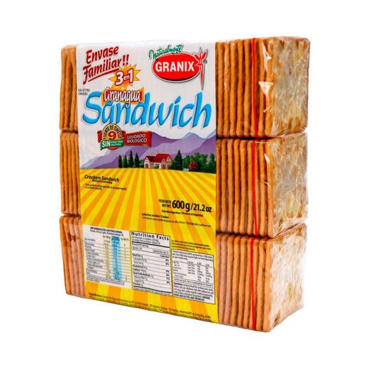 Galletitas crackers sandwich GRANIX
