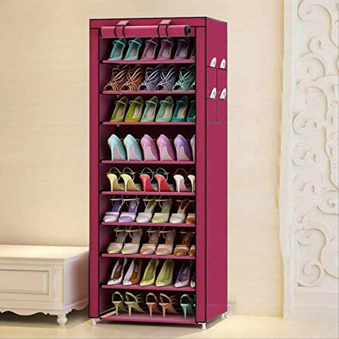 Product SFBBAO Zapatero 10 Niveles Simple Shoe Rack Shoe Storage Dustproof Oxford Cloth